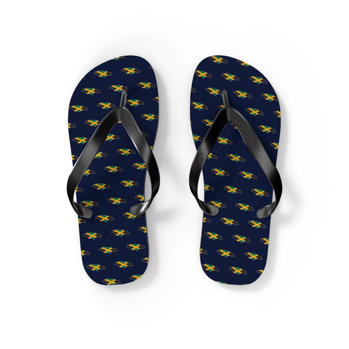 Jamaica Mission flag map flip flops by Weak Things view 2