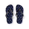 Japan Mission flag map flip flops by Weak Things view 2