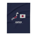 Japan Tokyo North Mission flag map fleece blanket by Weak Things