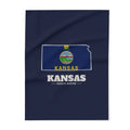 Kansas Wichita Mission flag map fleece blanket by Weak Things
