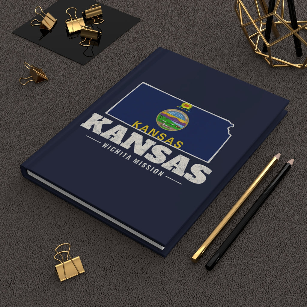 Kansas Wichita Mission flag map journal by Weak Things view 2