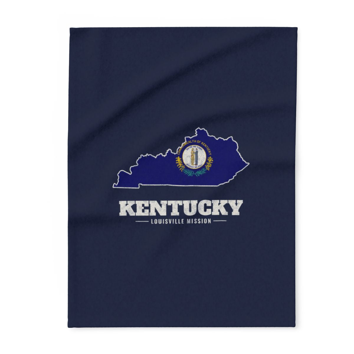 Kentucky Louisville Mission flag map fleece blanket by Weak Things