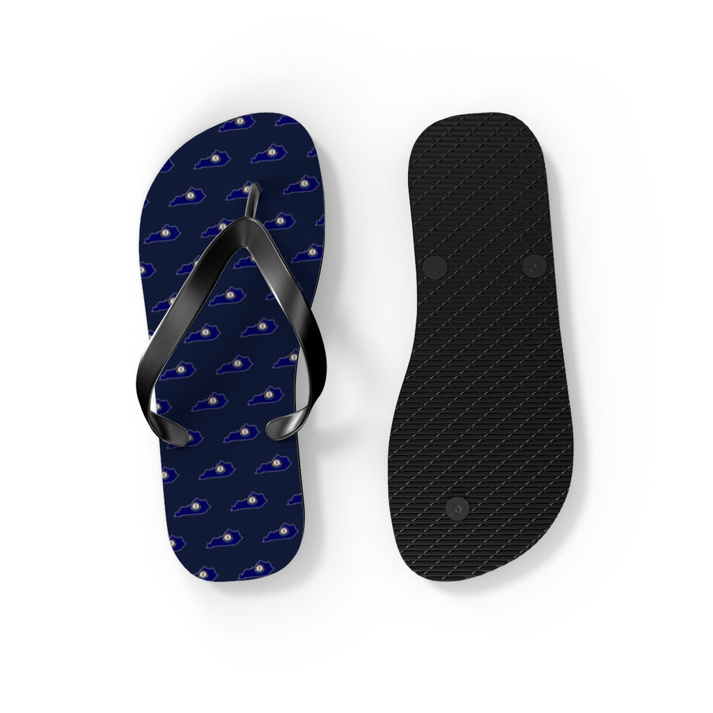 Kentucky Mission flag map flip flops by Weak Things view 4