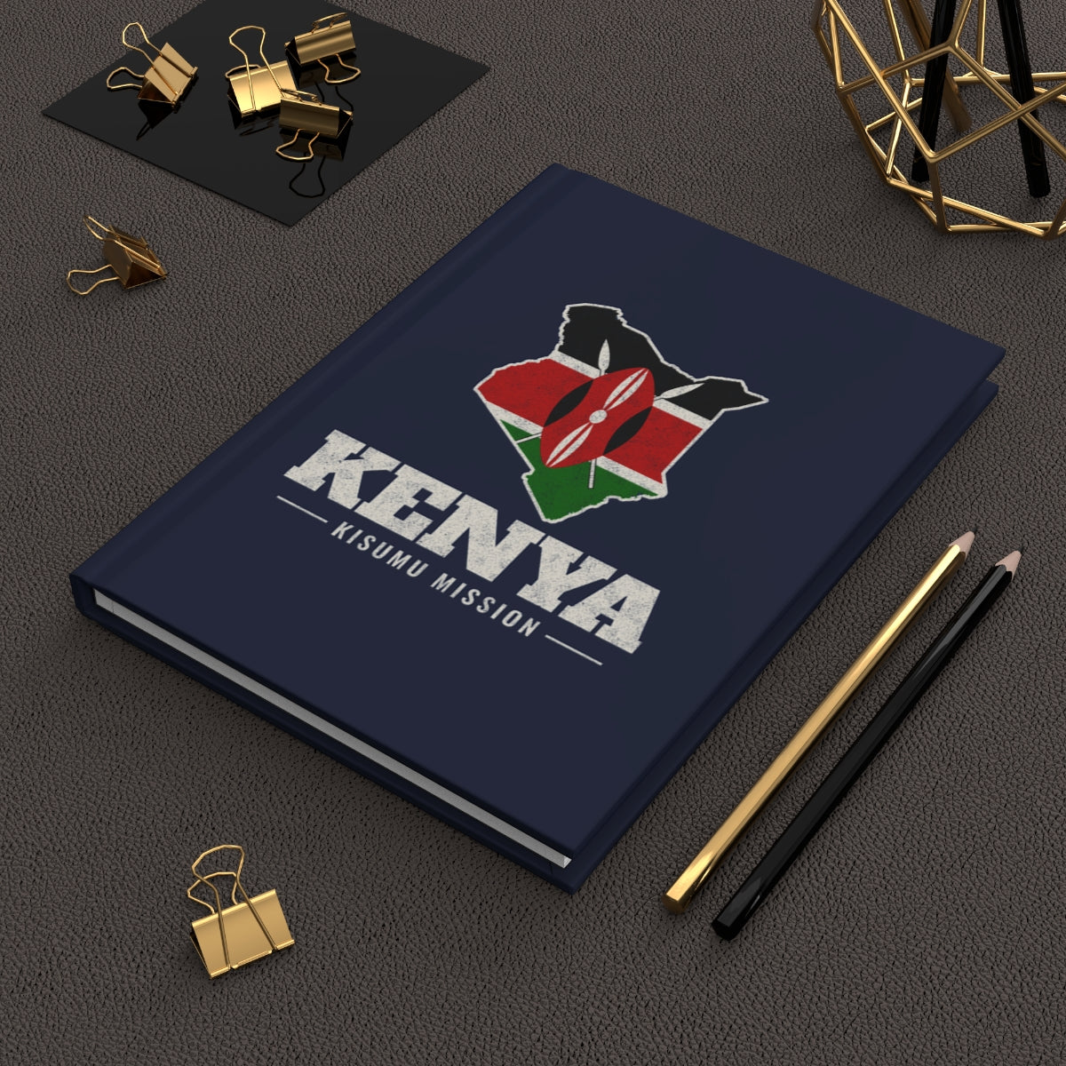 Kenya Kisumu Mission flag map journal by Weak Things view 2