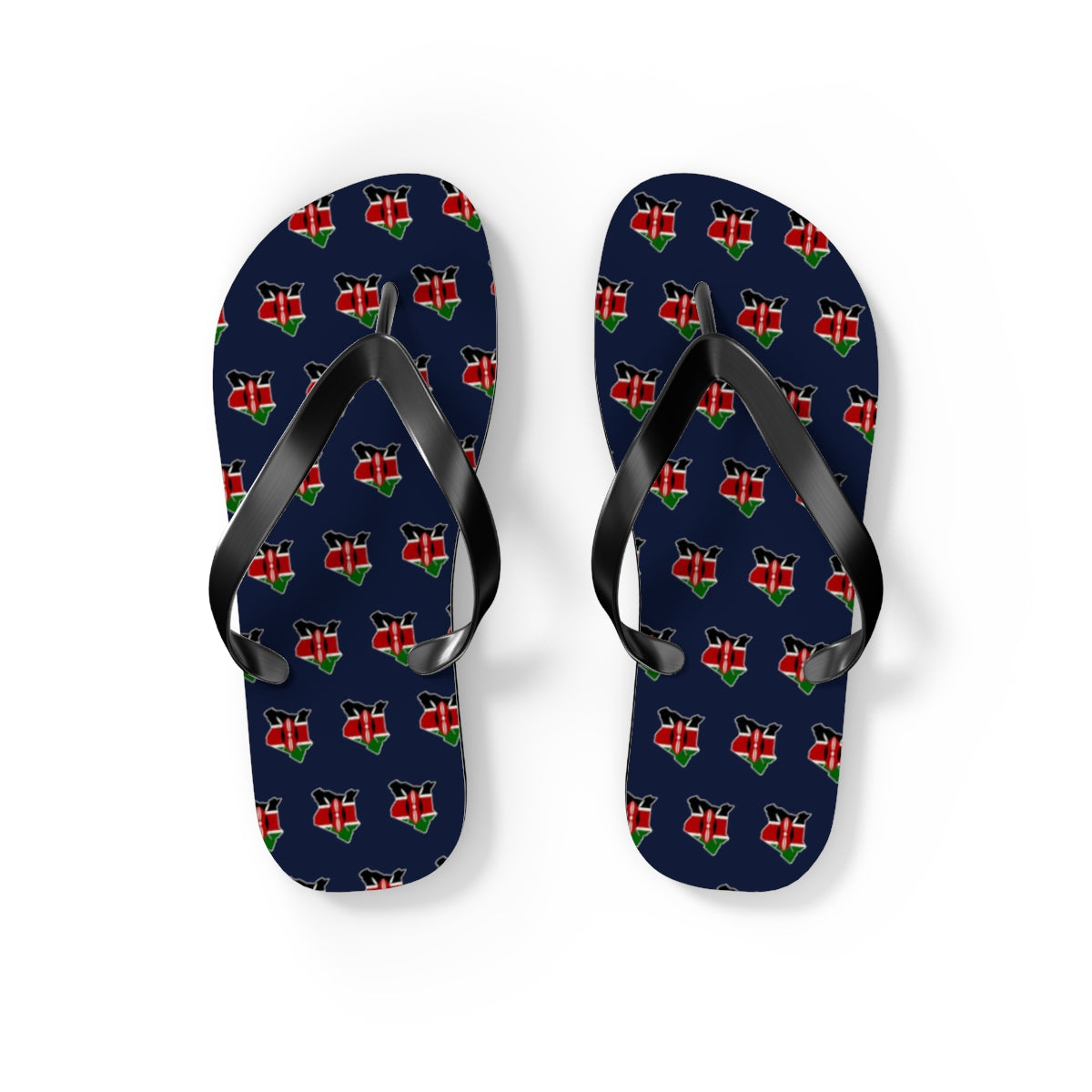 Kenya Mission flag map flip flops by Weak Things view 2