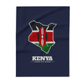 Kenya Nairobi West Mission flag map fleece blanket by Weak Things