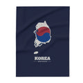 Korea Busan Mission flag map fleece blanket by Weak Things