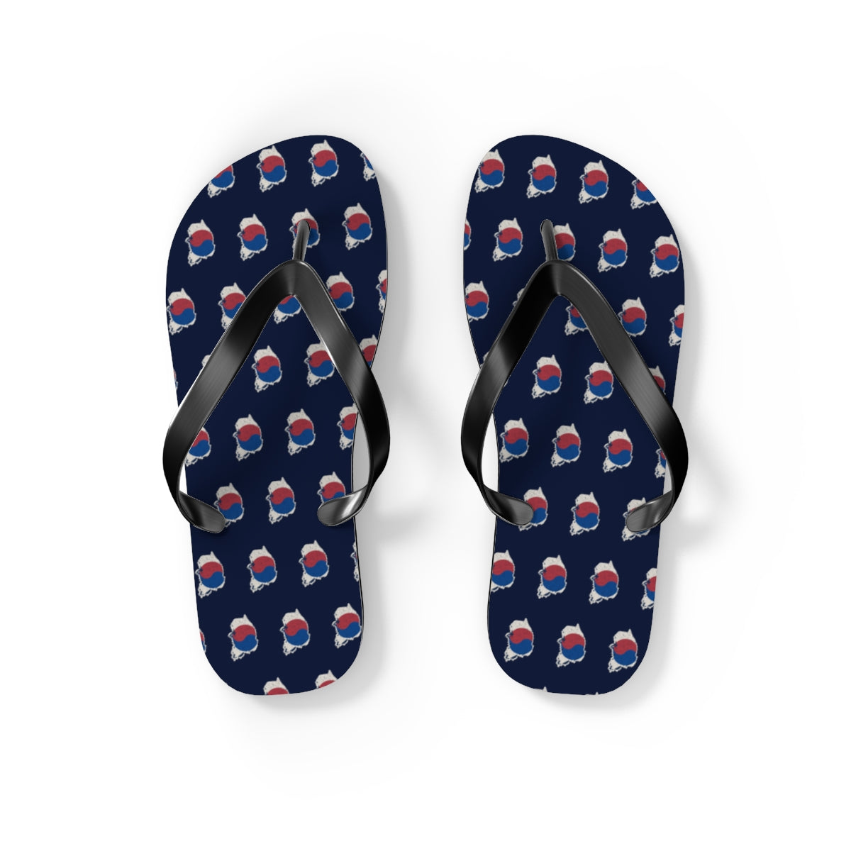 Korea Mission flag map flip flops by Weak Things view 2