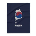 Korea Seoul Mission flag map fleece blanket by Weak Things