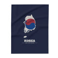 Korea Seoul South Mission flag map fleece blanket by Weak Things
