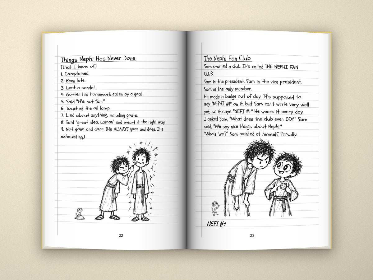 Laman's Journal Book 1 paperback open to pages 22–23