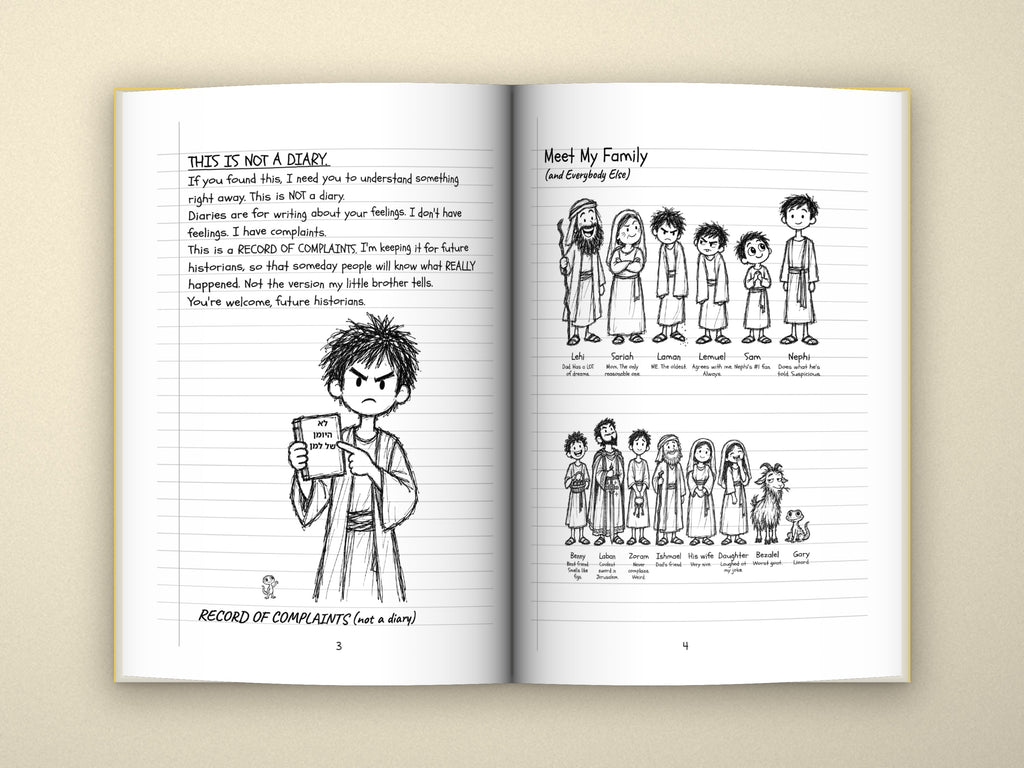Laman's Journal Book 1 paperback open to pages 3–4