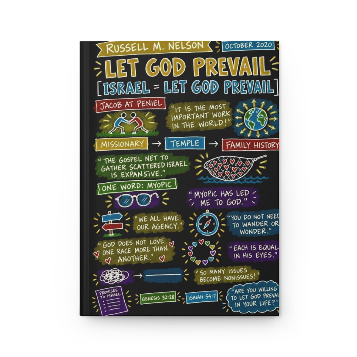 Let God Prevail Sketch Note Journal — Russell M. Nelson