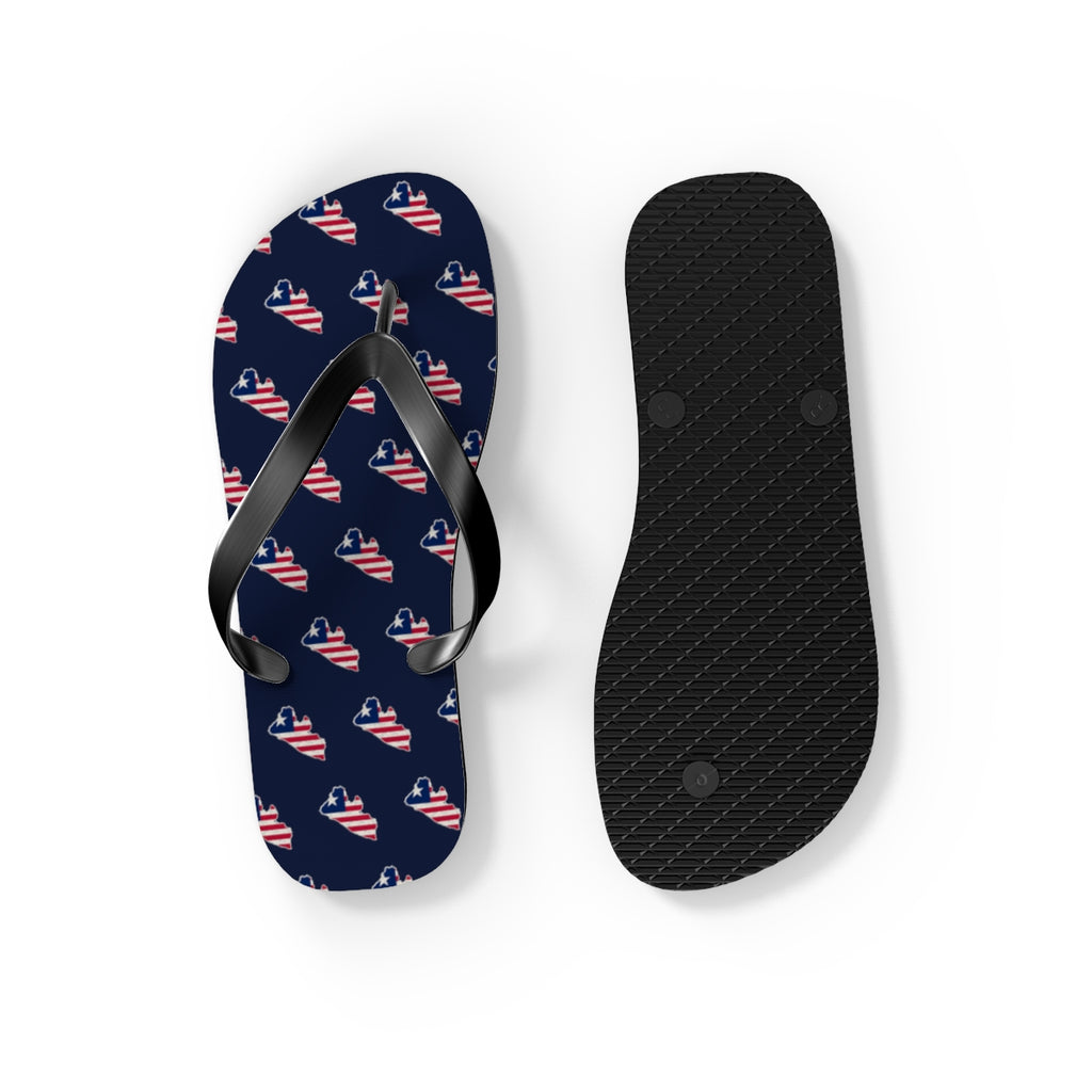 Liberia Mission flag map flip flops by Weak Things view 4