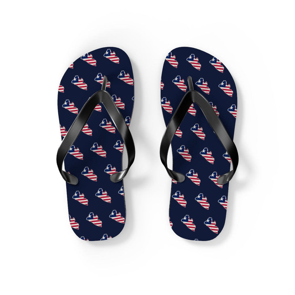 Liberia Mission flag map flip flops by Weak Things view 2