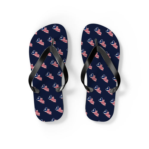 Liberia Mission flag map flip flops by Weak Things view 2
