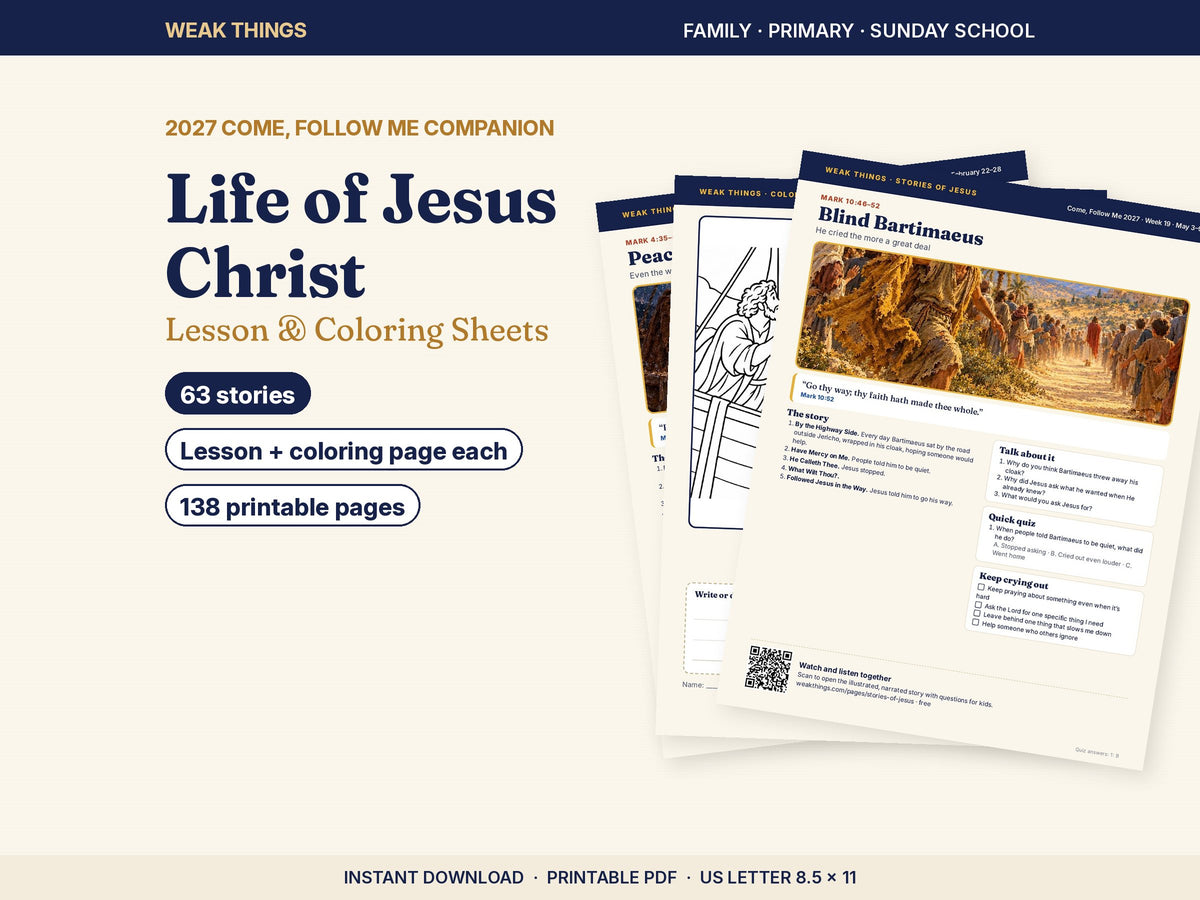 Life of Jesus Christ Lesson & Coloring Sheets printable, image 1