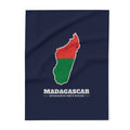 Madagascar Antananarivo North Mission flag map fleece blanket by Weak Things