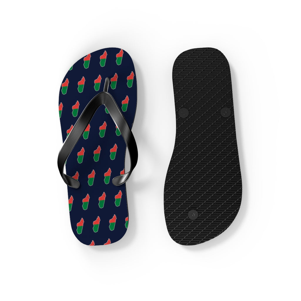 Madagascar Mission flag map flip flops by Weak Things view 4