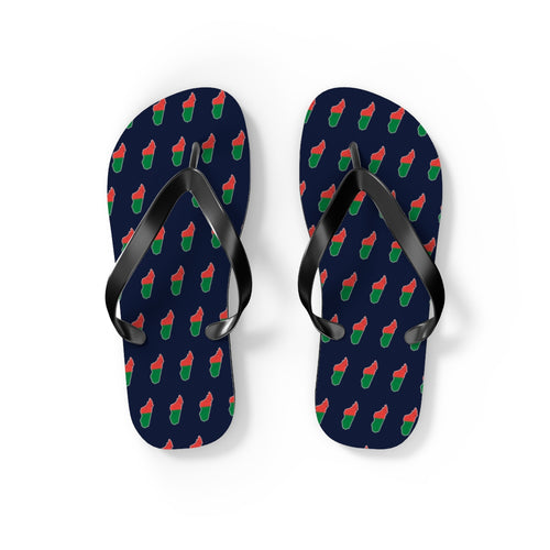 Madagascar Mission flag map flip flops by Weak Things view 2