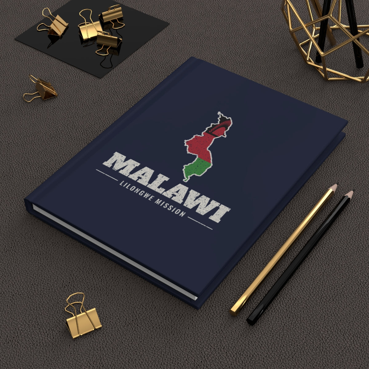 Malawi Lilongwe Mission flag map journal by Weak Things view 2