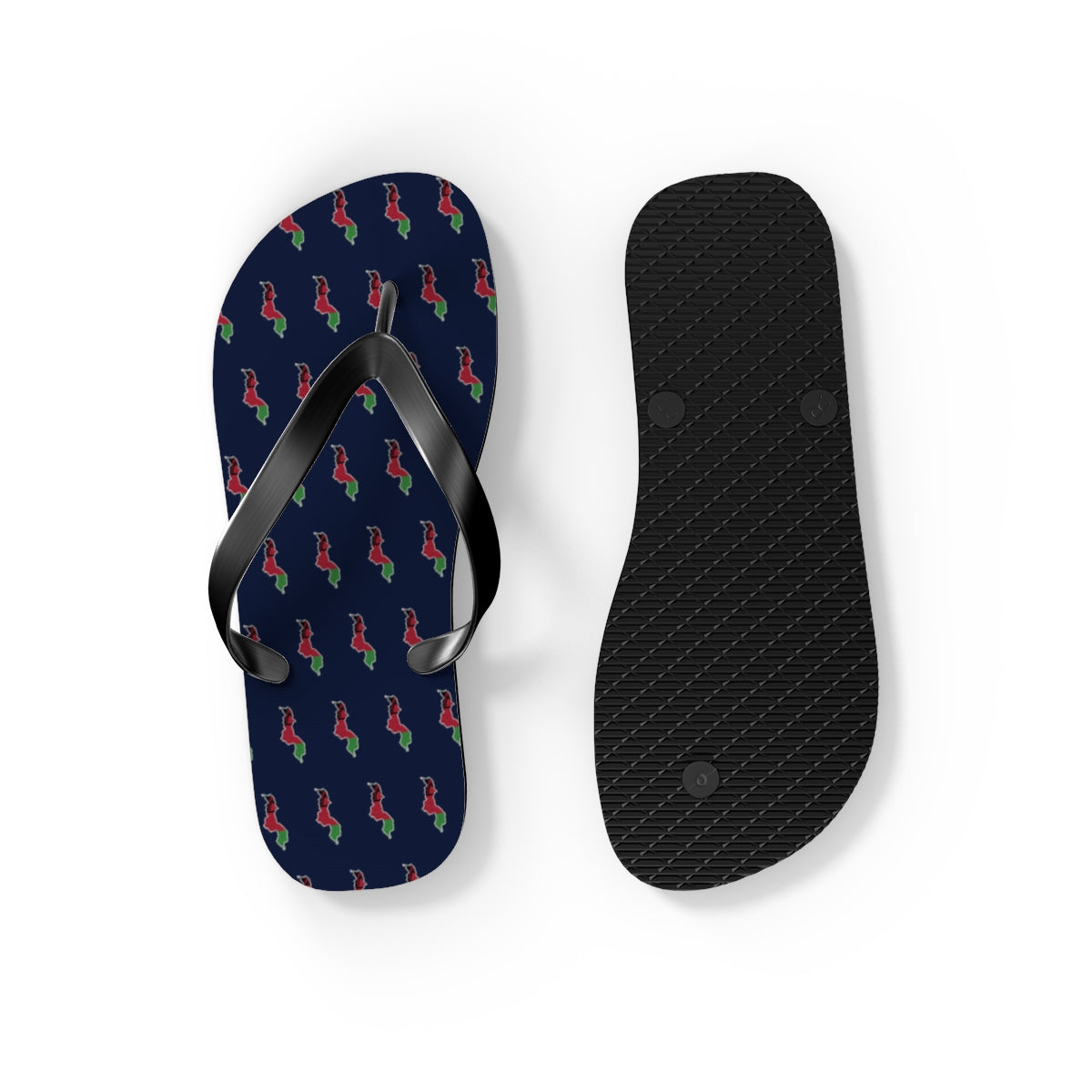 Malawi Mission flag map flip flops by Weak Things view 4
