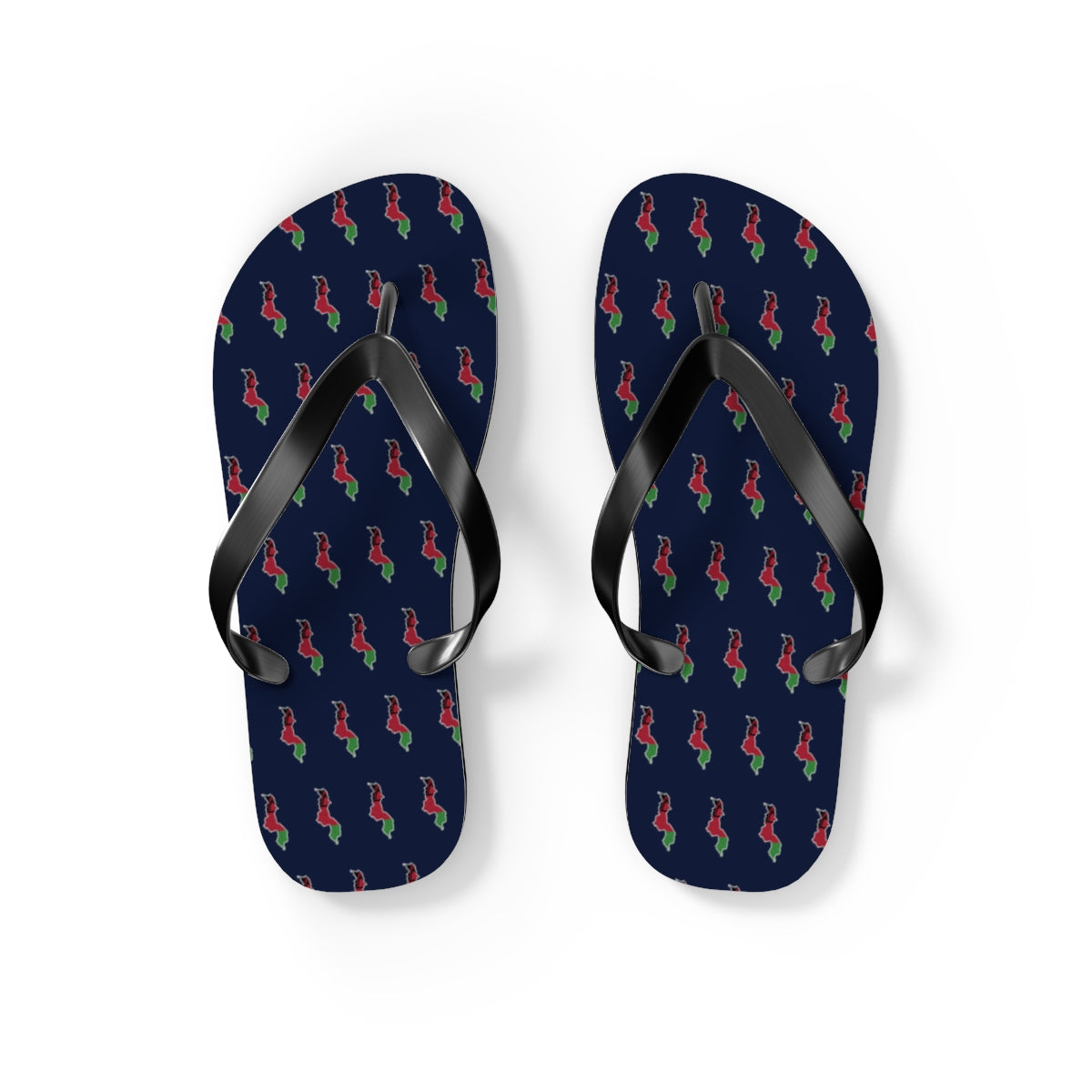 Malawi Mission flag map flip flops by Weak Things view 2