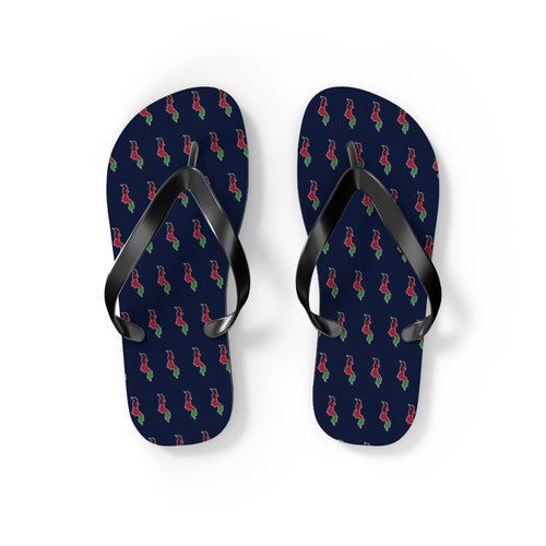 Malawi Mission flag map flip flops by Weak Things view 2
