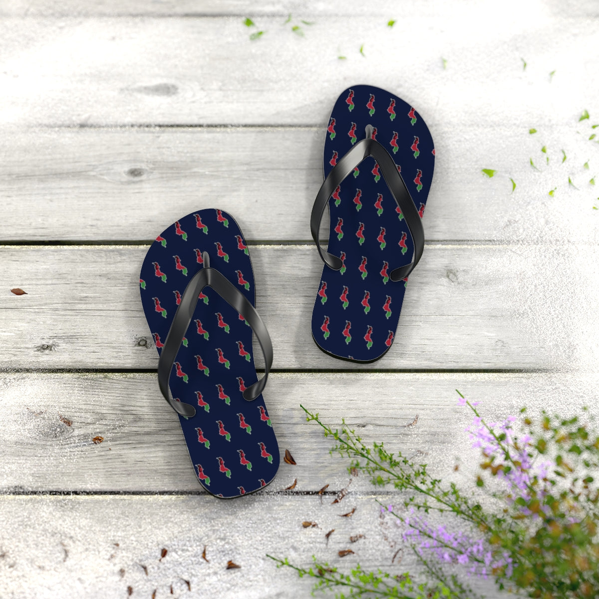 Malawi Mission flag map flip flops by Weak Things