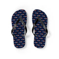 Marshall Islands/Kiribati Mission flag map flip flops by Weak Things view 2