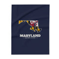 Maryland Baltimore Mission flag map fleece blanket by Weak Things