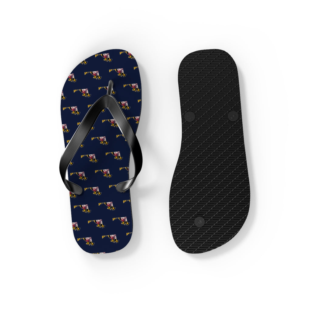 Maryland Mission flag map flip flops by Weak Things view 4