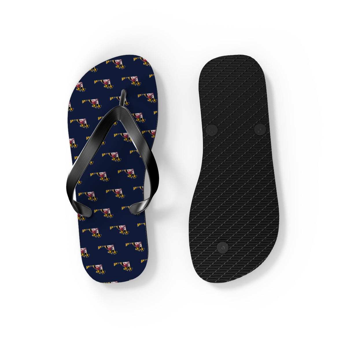 Maryland Mission flag map flip flops by Weak Things view 4