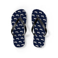 Massachusetts Mission flag map flip flops by Weak Things view 2
