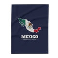 Mexico Aguascalientes Mission flag map fleece blanket by Weak Things