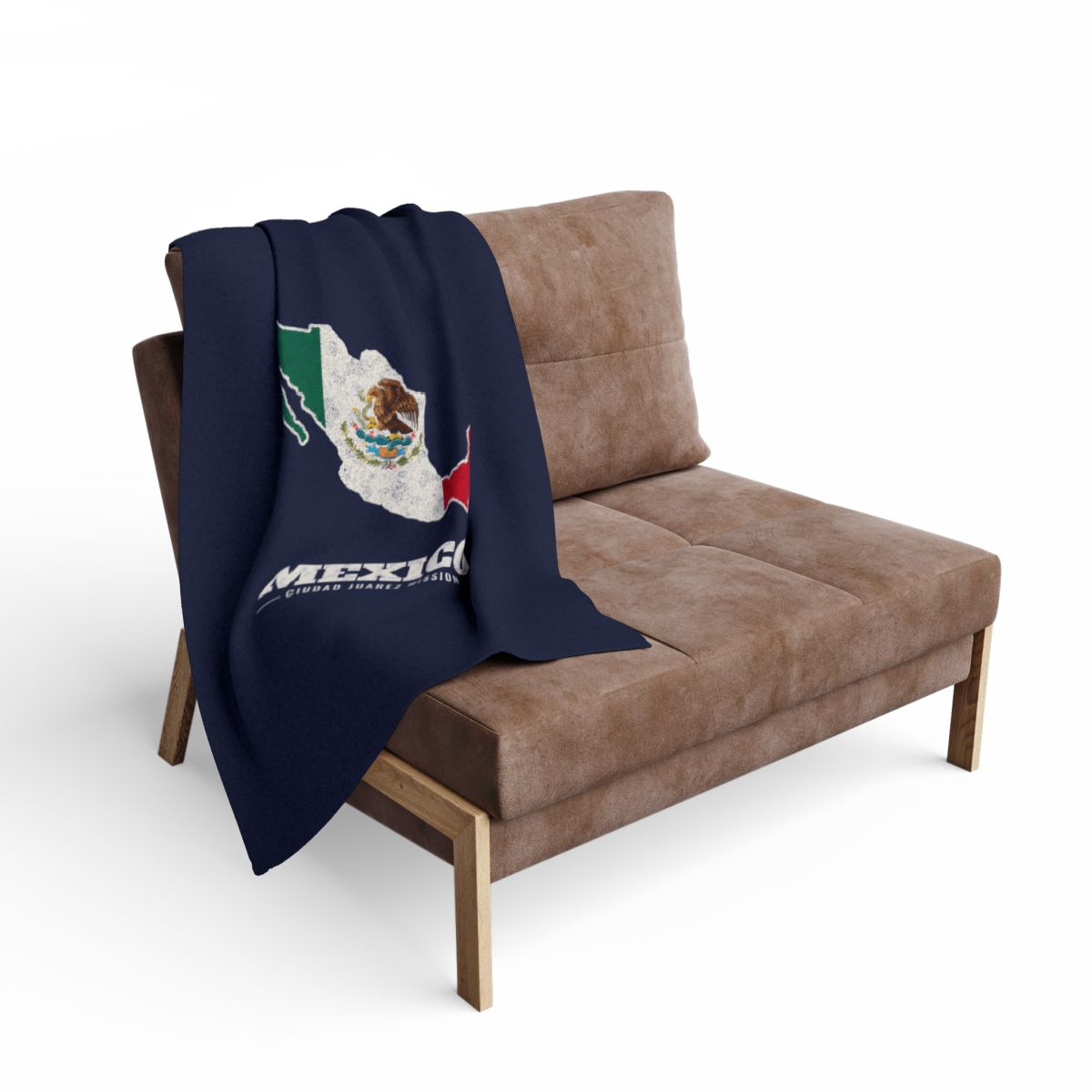 Mexico Ciudad Juarez Mission flag map fleece blanket by Weak Things view 2