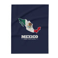 Mexico Ciudad Juarez Mission flag map fleece blanket by Weak Things