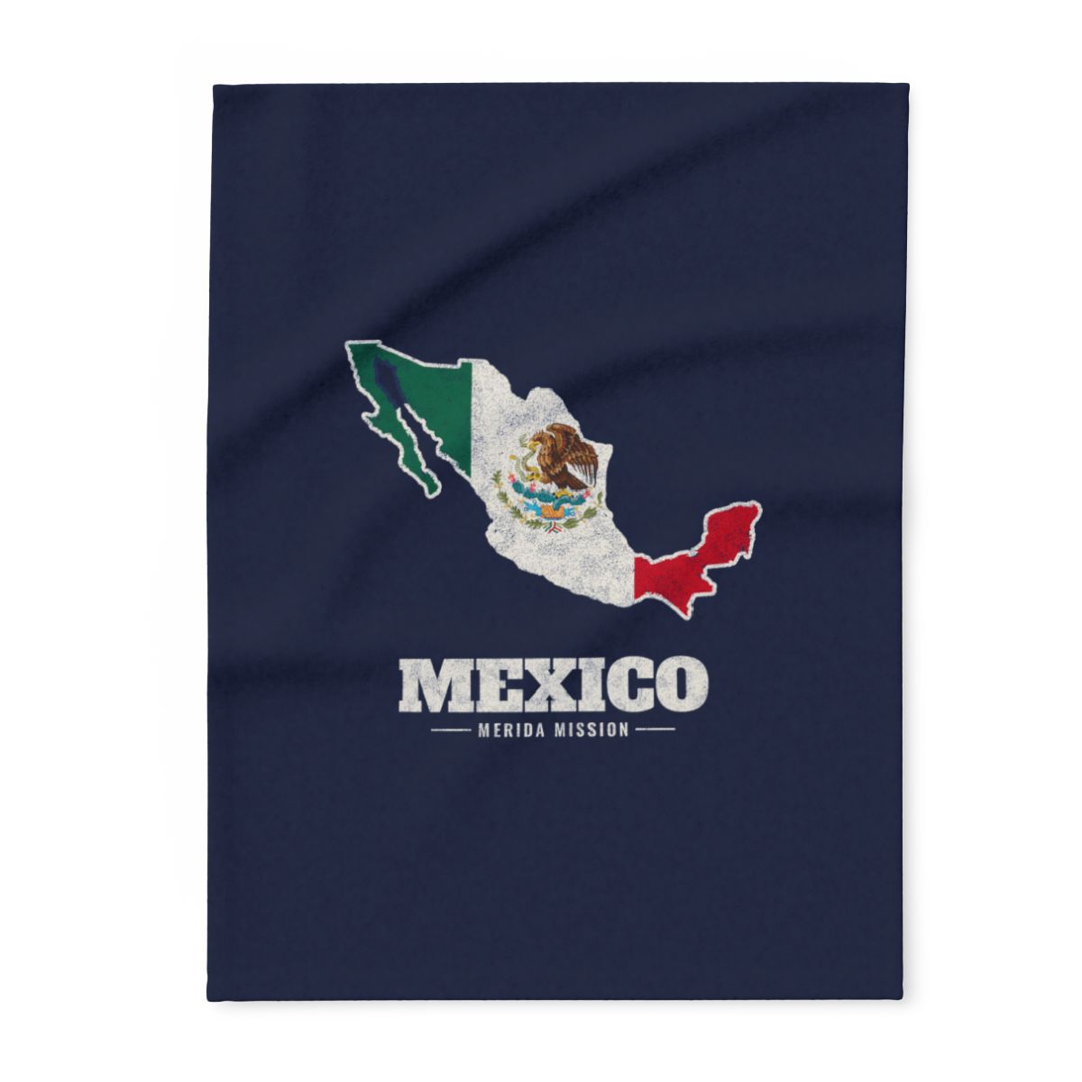 Mexico Merida Mission flag map fleece blanket by Weak Things