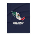 Mexico Mexicali Mission flag map fleece blanket by Weak Things