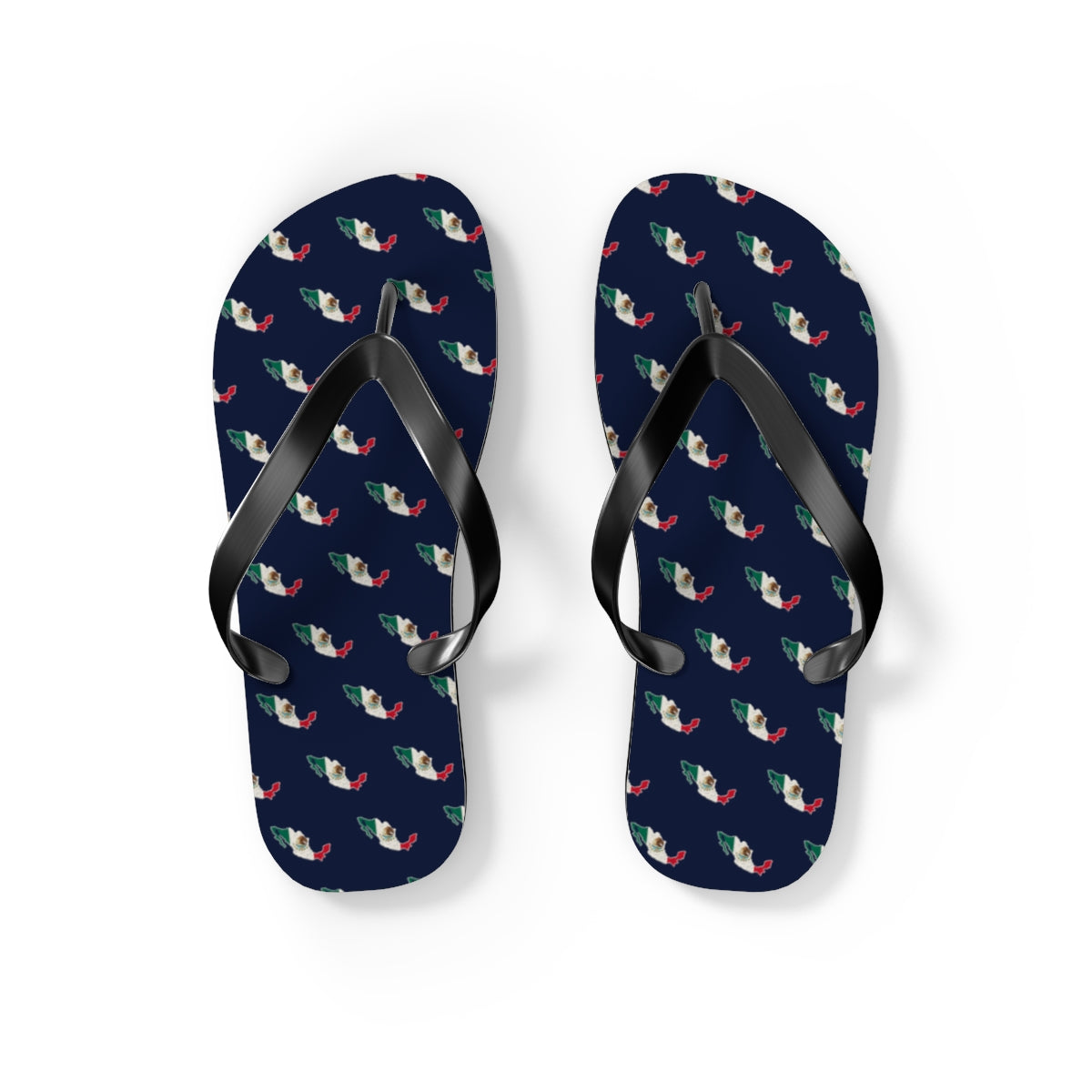 Mexico Mission flag map flip flops by Weak Things view 2
