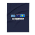 Micronesia Guam Mission flag map fleece blanket by Weak Things