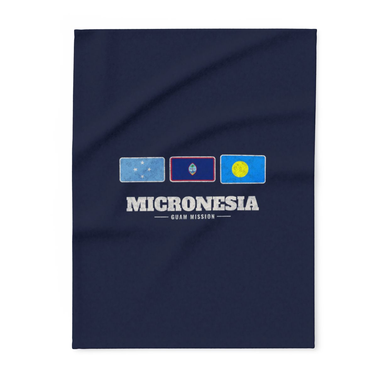 Micronesia Guam Mission flag map fleece blanket by Weak Things