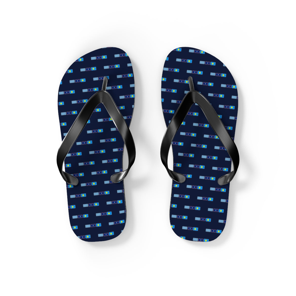 Micronesia Guam Mission flag map flip flops by Weak Things view 2