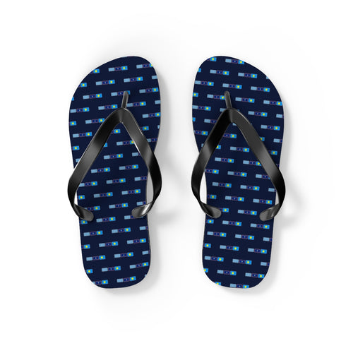 Micronesia Guam Mission flag map flip flops by Weak Things view 2