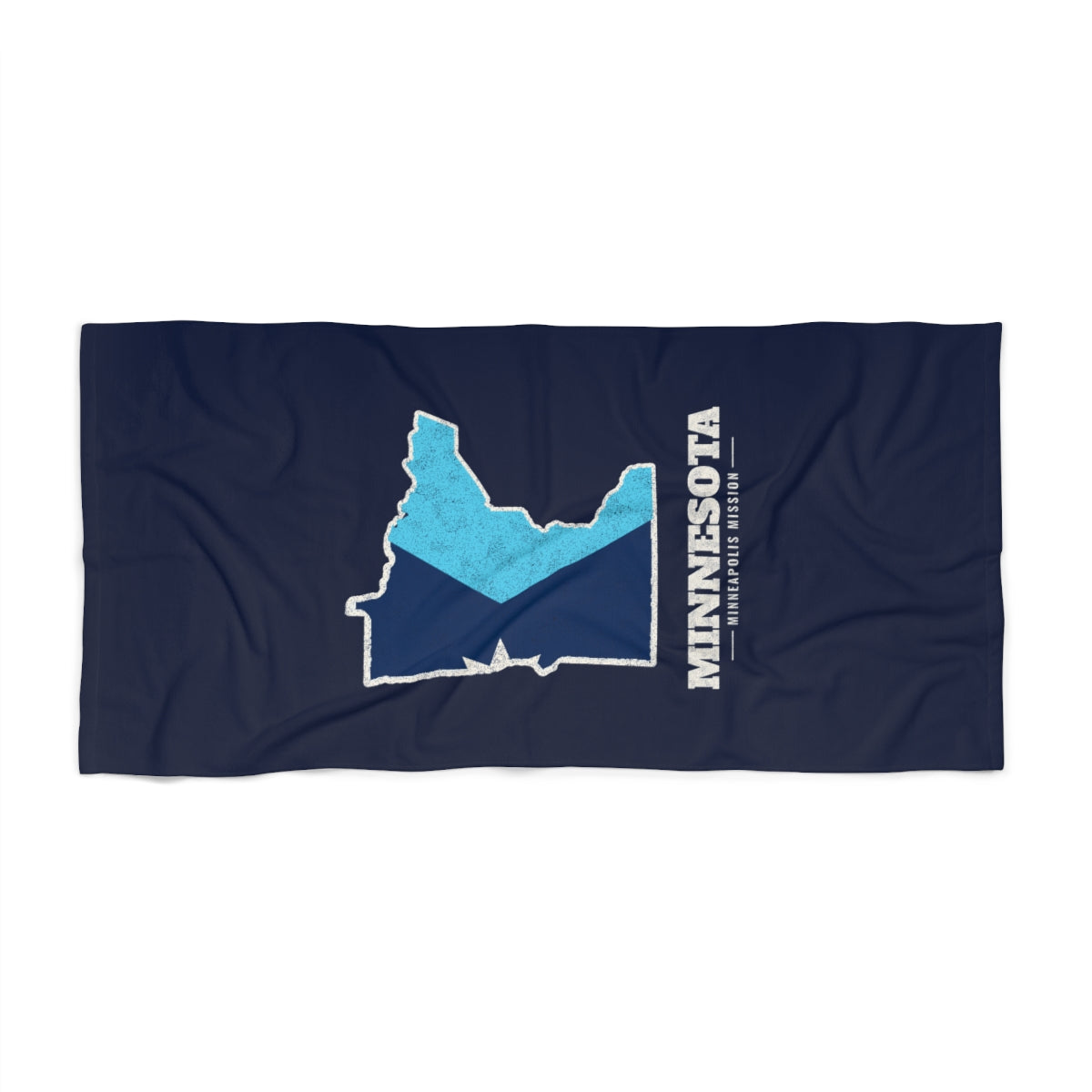 Minnesota Minneapolis Mission flag map beach towel by Weak Things view 2