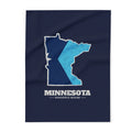 Minnesota Minneapolis Mission flag map fleece blanket by Weak Things
