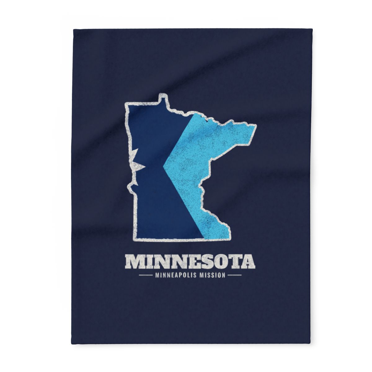 Minnesota Minneapolis Mission flag map fleece blanket by Weak Things