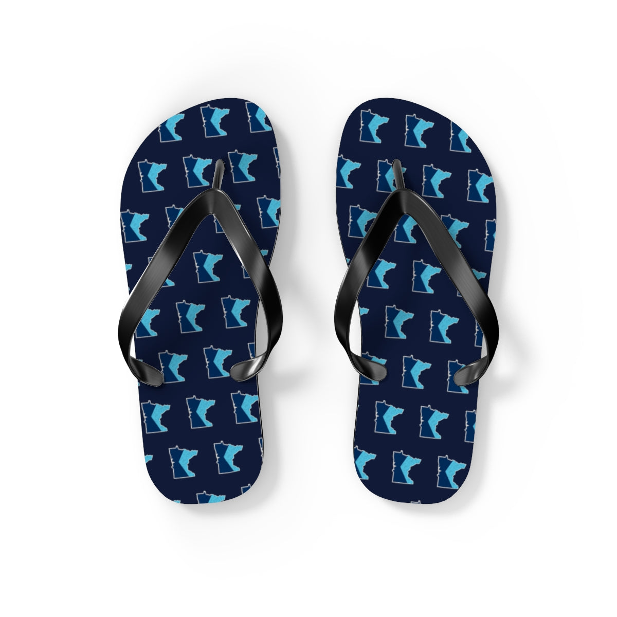 Minnesota Mission flag map flip flops by Weak Things view 2