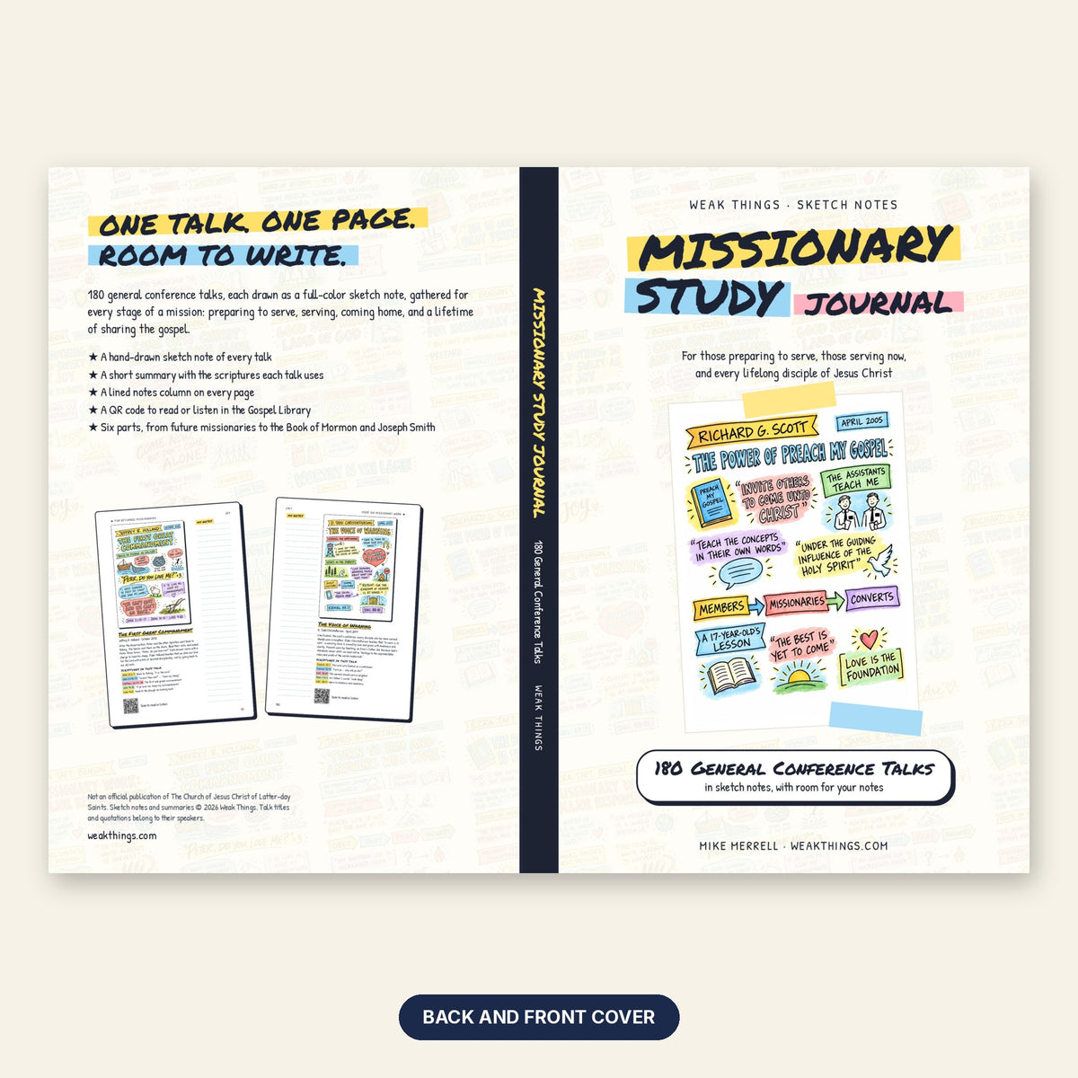 Missionary Study Journal back and front cover