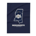 Mississippi Jackson Mission flag map fleece blanket by Weak Things